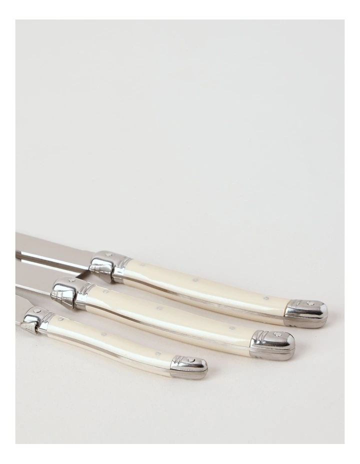Laguiole Sophistique Cheese Knife Set 3 Piece in Ivory image 4