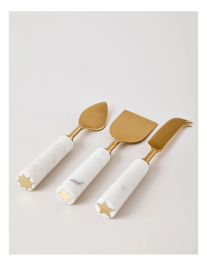 Wonderland Cheese Knife Set of 3 in Marble image 1