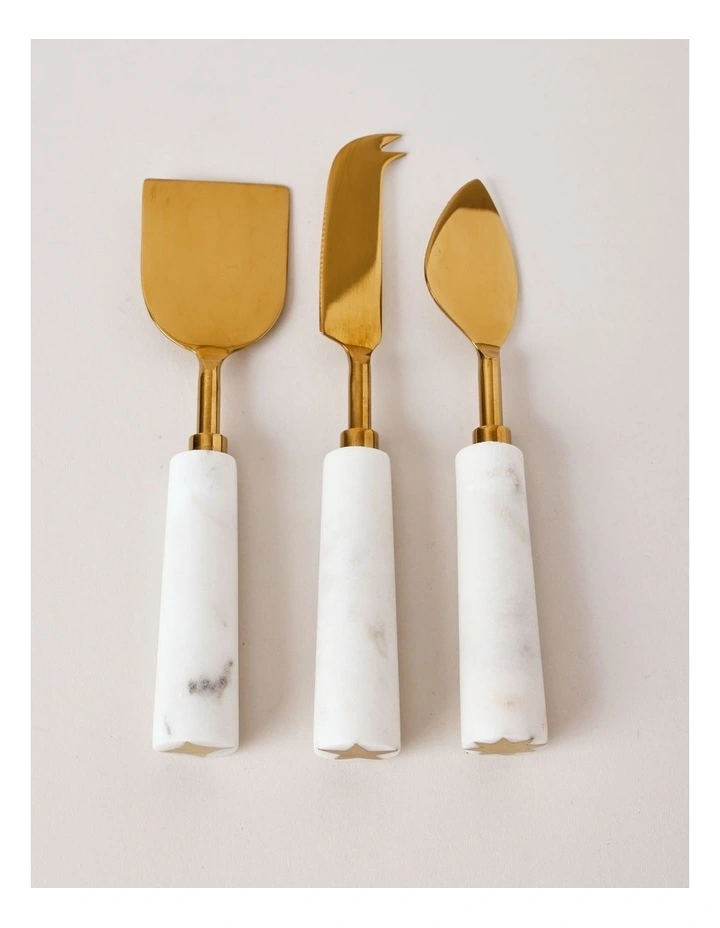 Wonderland Cheese Knife Set of 3 in Marble image 3