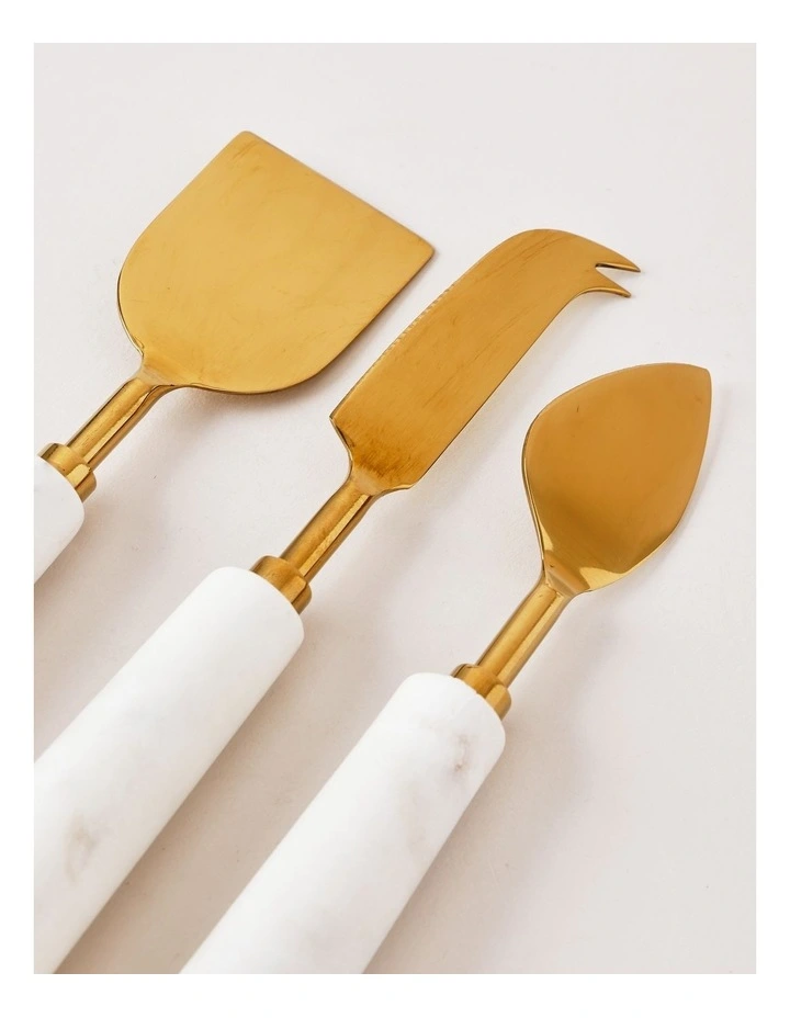 Wonderland Cheese Knife Set of 3 in Marble image 4