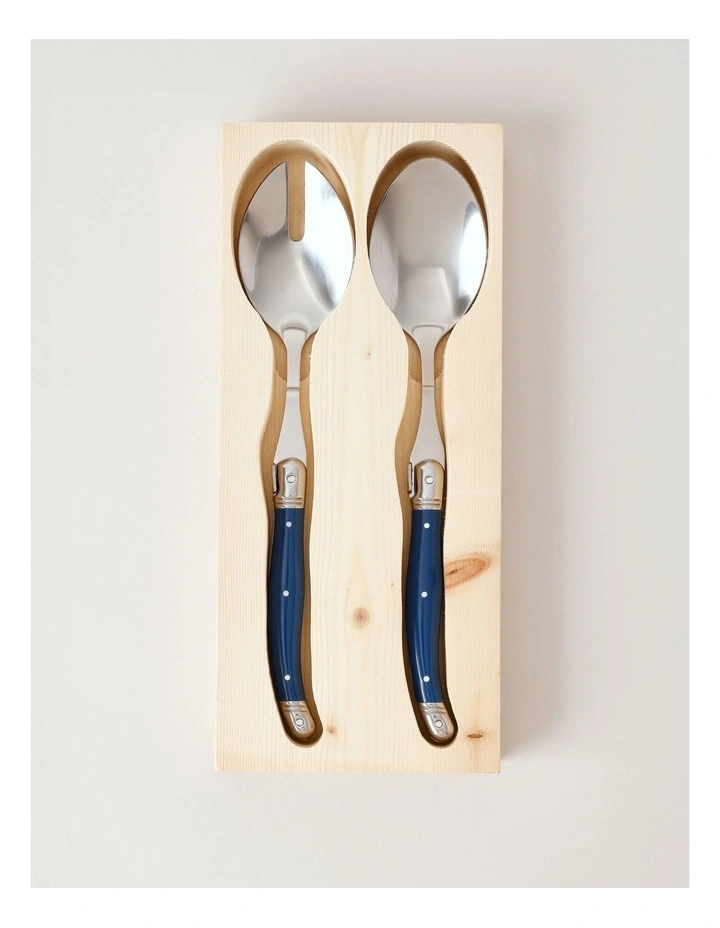 Laguiole Sophistique 2 Piece Salad Server Set in Blue image 2