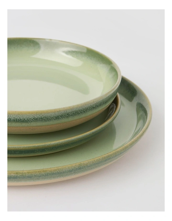 Esperance Celadon Wiped Edge 12pc Dinner Set in Green image 6