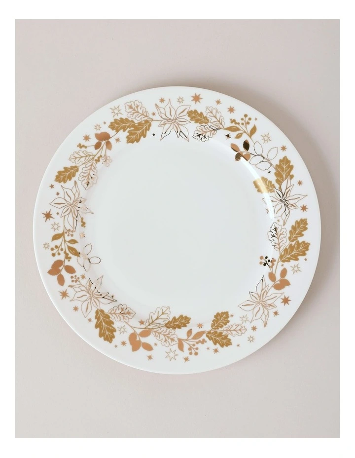 Celestial Luxe Shimmer 12pc Dinner Set in White/Gold image 4