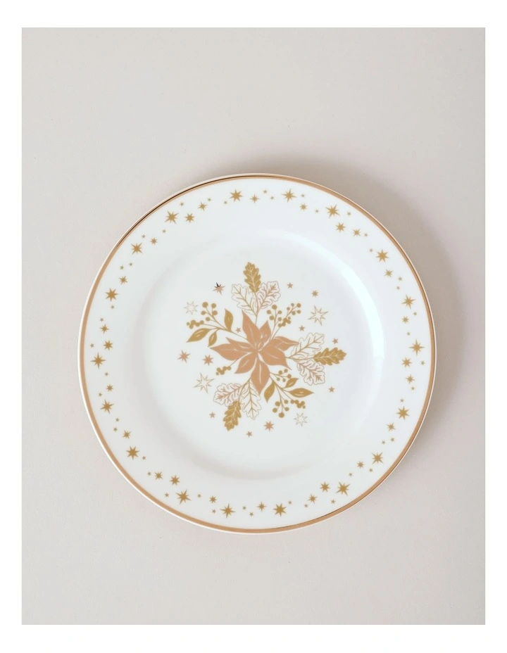 Celestial Luxe Shimmer 12pc Dinner Set in White/Gold image 5
