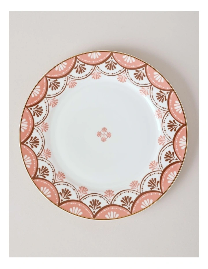 Cordelia 12pc Dinner Set in White/Pink image 4