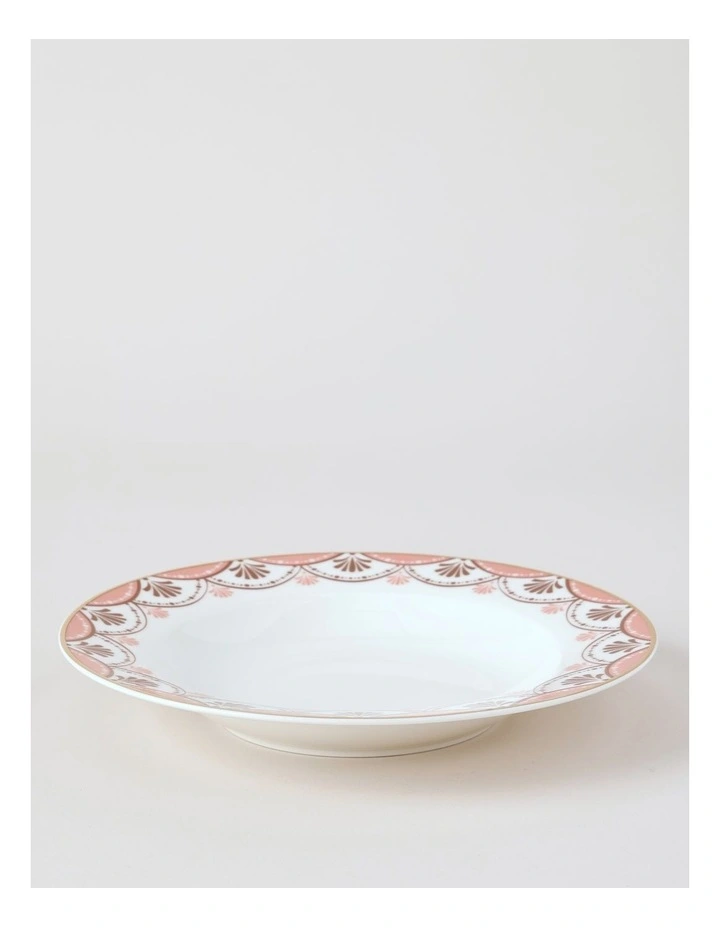 Cordelia 12pc Dinner Set in White/Pink image 6