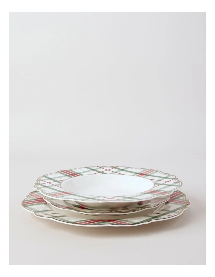 Christmas Tartan 12pc Dinner Set in Multi image 2
