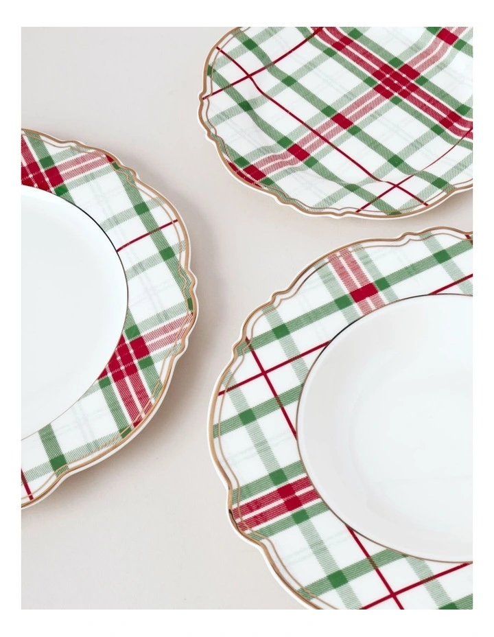 Christmas Tartan 12pc Dinner Set in Multi image 6