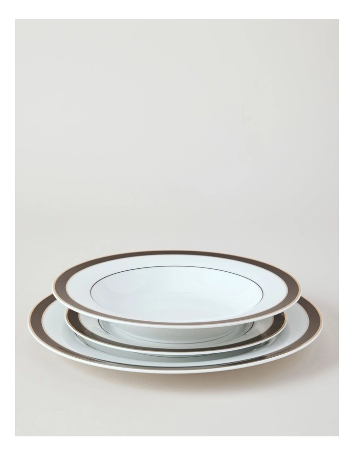 Monroe 12pc Dinner Set in Black/Gold image 3