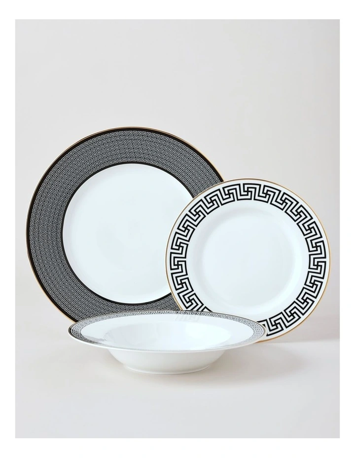Paros 12pc Dinner Set in Black image 1