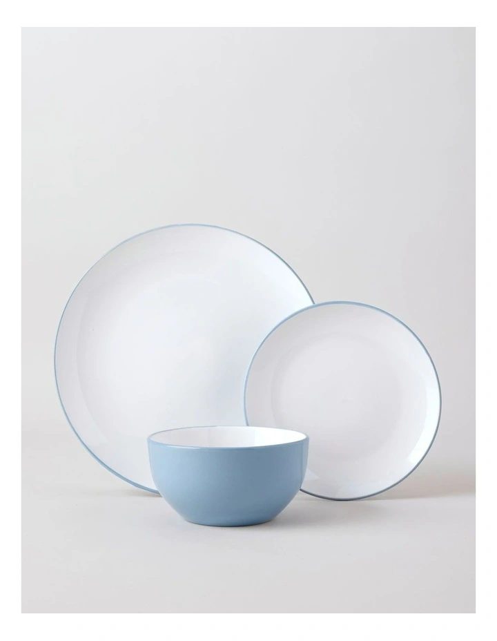 Two Tone 12pc Dinner Set in Blue image 1