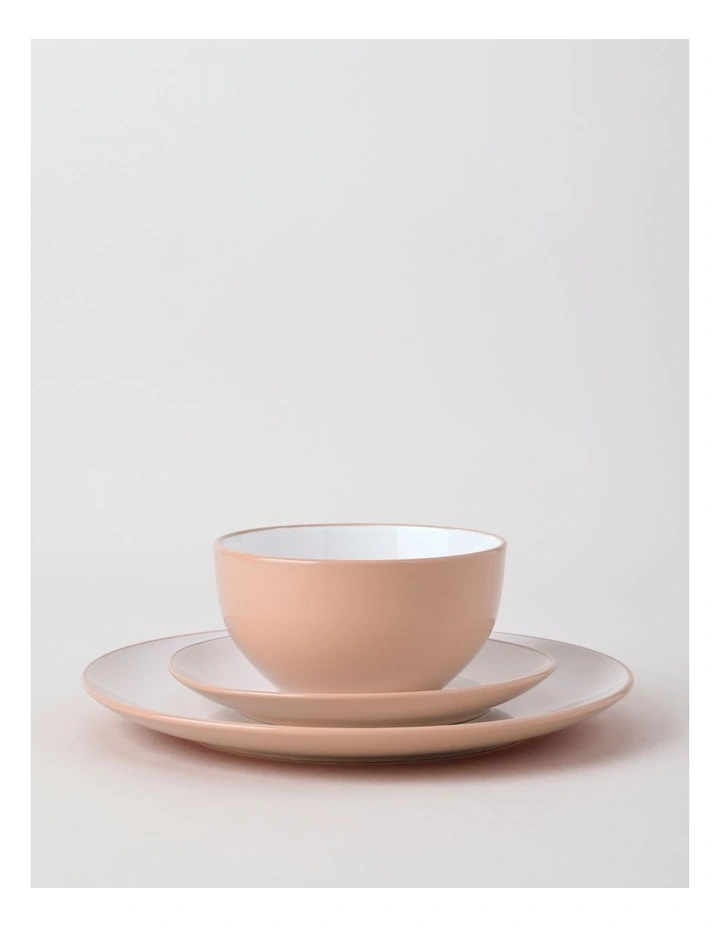 Two Tone 12pc Dinner Set in Taupe image 2