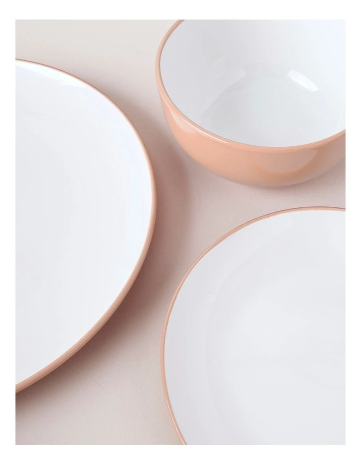 Two Tone 12pc Dinner Set in Taupe image 6