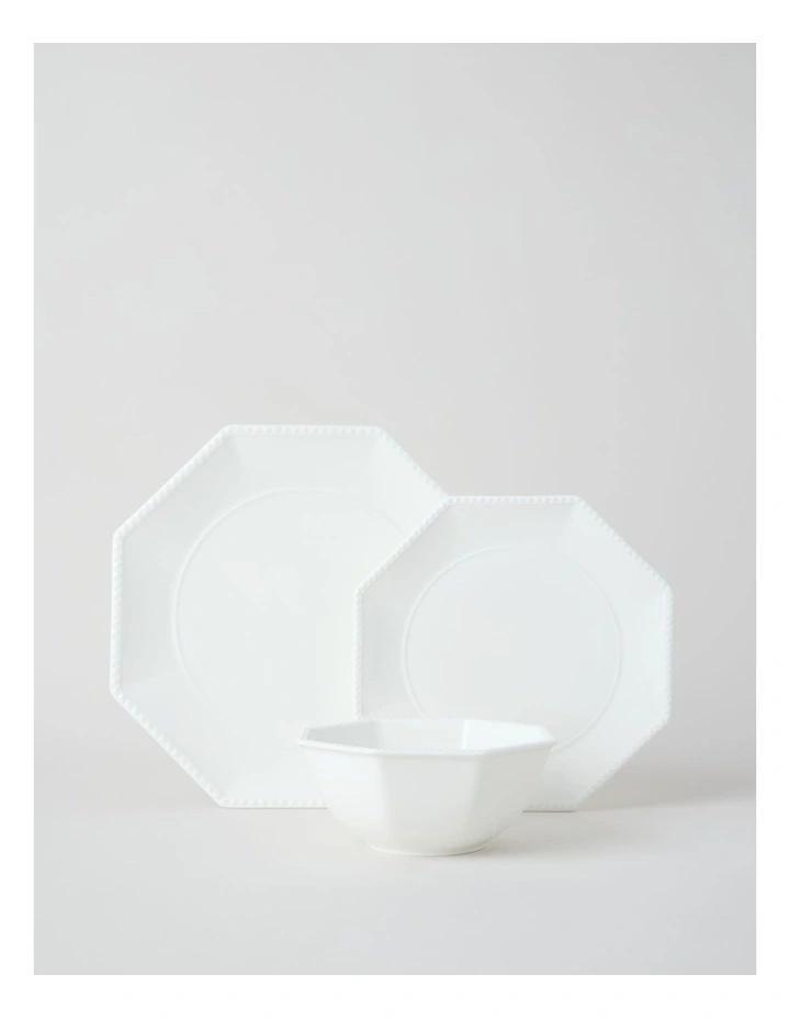 Alice 12pc Dinner Set in White image 1