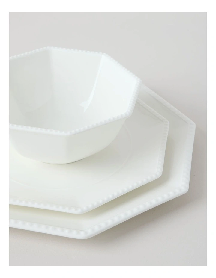 Alice 12pc Dinner Set in White image 6