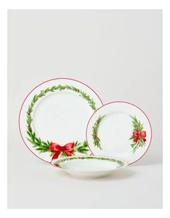 Christmas Wreath 12pc Dinner Set