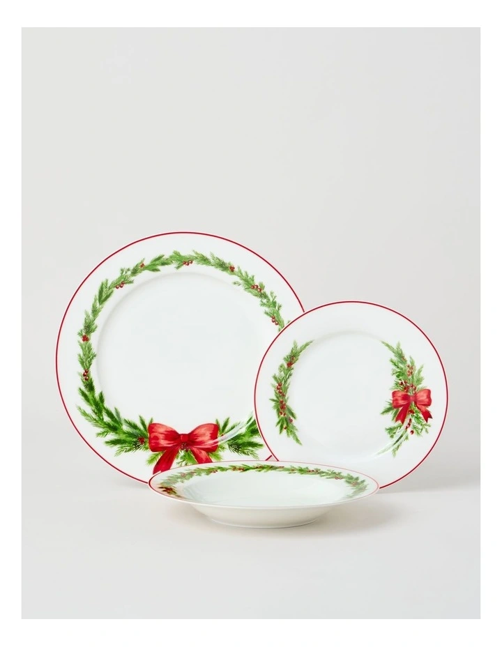 Christmas Wreath 12pc Dinner Set image 1