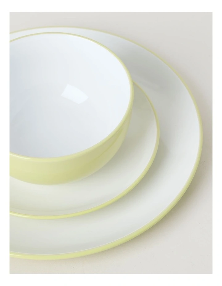 Two Tone 12pc Dinner Set in Yellow image 7