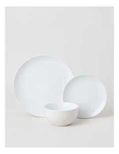 Two Tone 12pc Dinner Set in Cloud