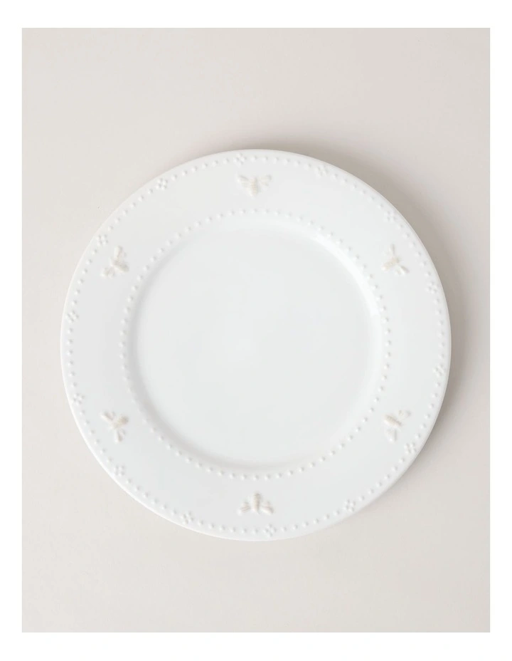Embossed Honey Bee 12pc Dinner Set in White image 3