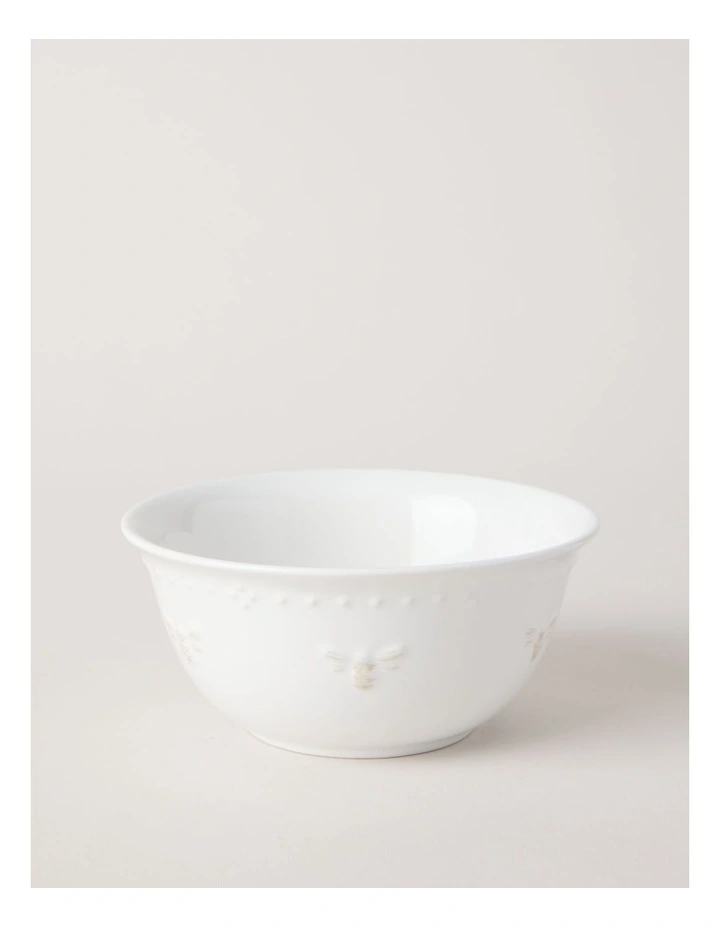 Embossed Honey Bee 12pc Dinner Set in White image 5