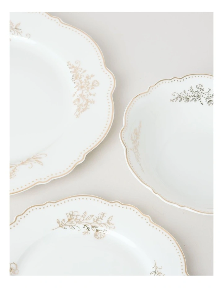 Gilded 12pc Dinner Set in Gold image 2