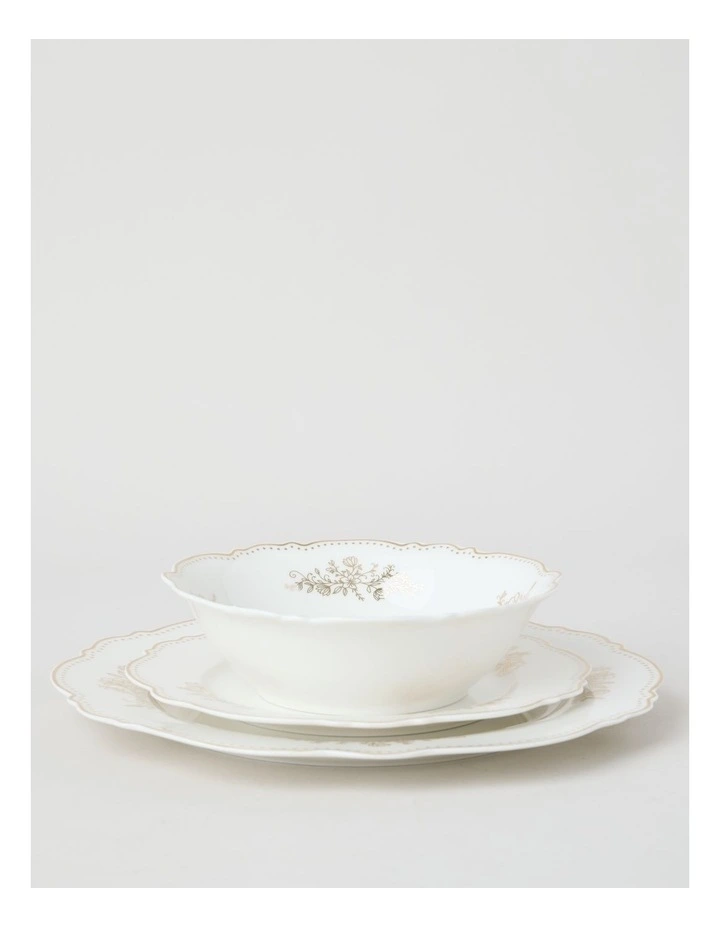 Gilded 12pc Dinner Set in Gold image 3