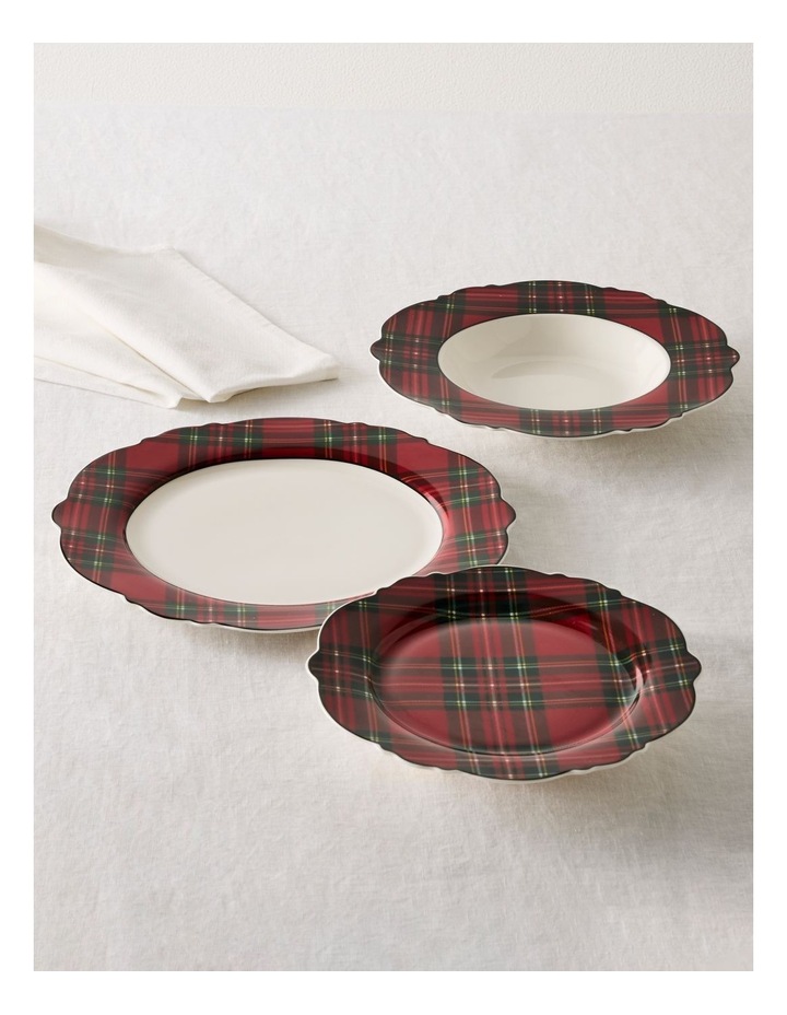 Heirloom Tartan 12pc Dinner Set in Red/White image 2