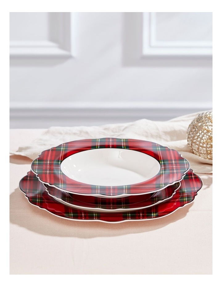 Heirloom Tartan 12pc Dinner Set in Red/White image 3