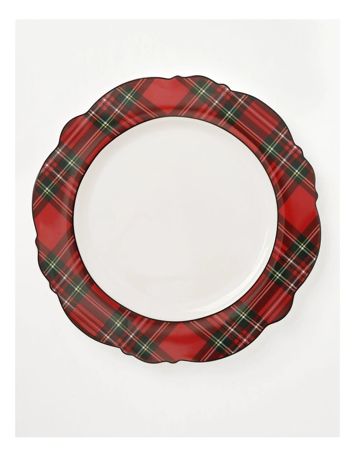 Heirloom Tartan 12pc Dinner Set in Red/White image 5