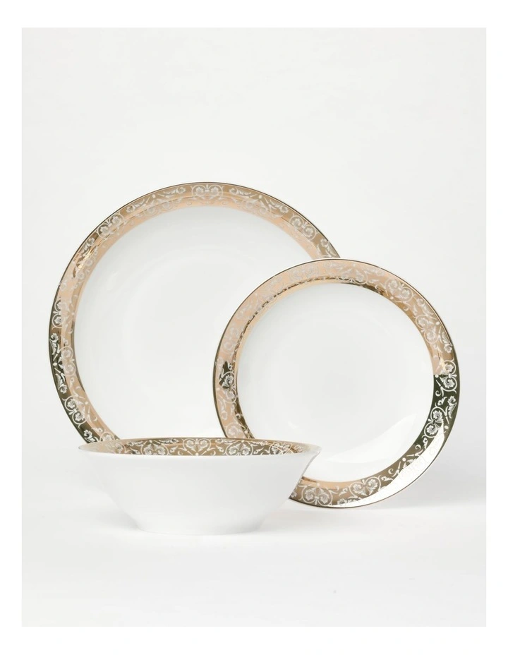 Heritage Grecian Gold Rim 12pc Dinner Set MYER