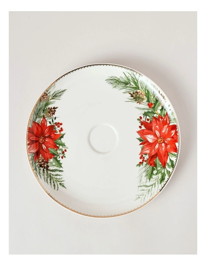 Heirloom Poinsettia Chip & Dip in Red image 4