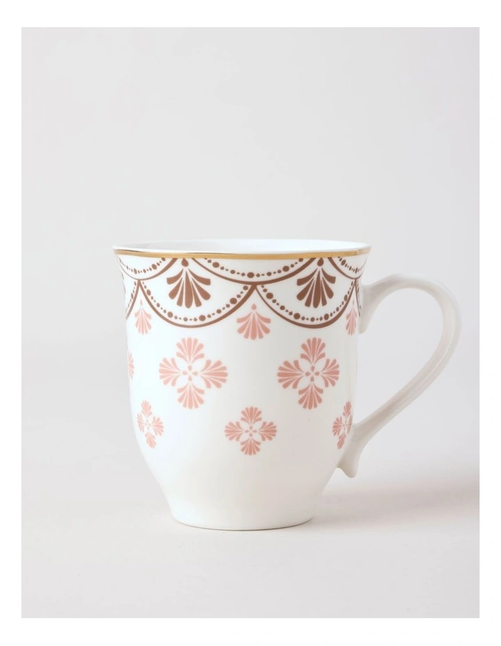 Cordelia Mug Set of Two in White/Pink image 2