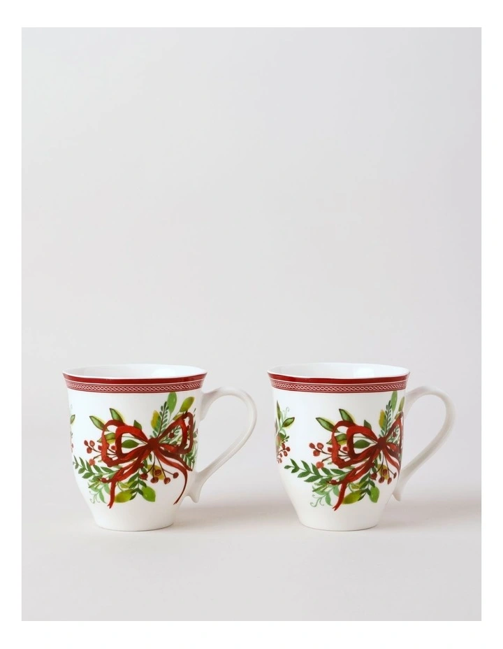 Traditional Christmas Mug Set of 2 in Multi image 1