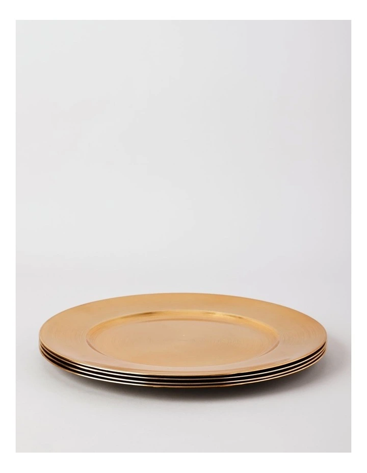 Gilded Charger Plate Set of 4 in Gold image 1