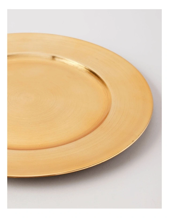 Gilded Charger Plate Set of 4 in Gold image 3