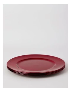 Crimson Charger Plate Set of 4 in Red