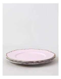 Rose Charger Plate Set of 4 in Pink