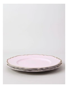 Rose Charger Plate Set of 4 in Pink