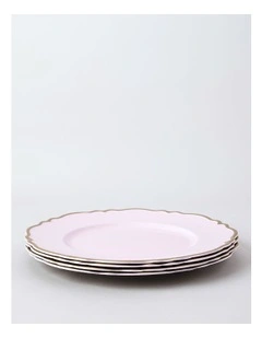 Rose Charger Plate Set of 4 in Pink