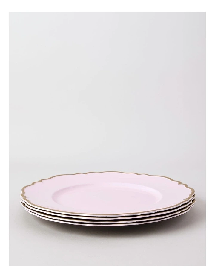 Rose Charger Plate Set of 4 in Pink image 1