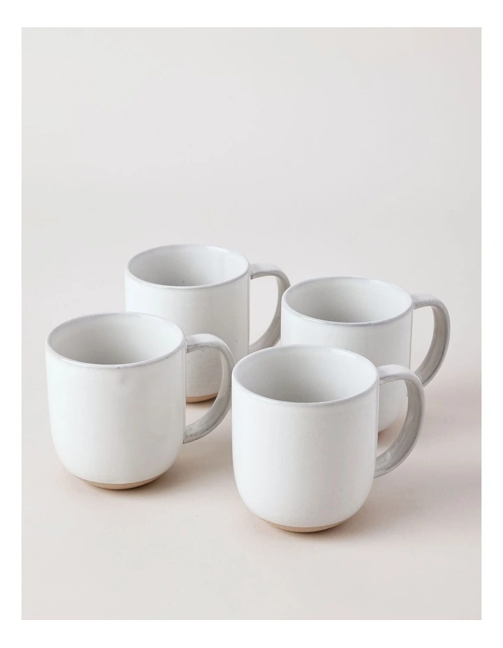 Elements Set of 4 Mugs in White image 1