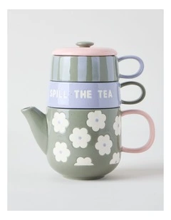 Tea Set for Two in Assorted Colours