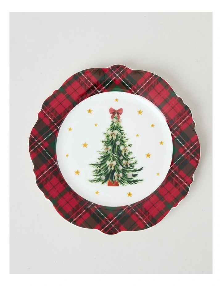 Christmas Tartan Side Plate Set of 2 21cm image 6