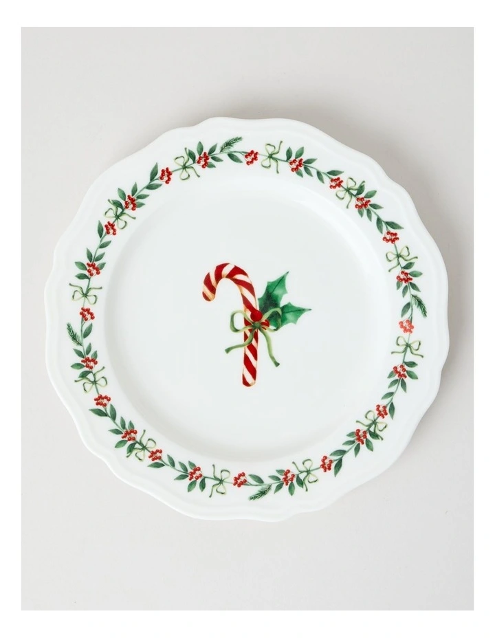 Traditional Christmas Scalloped Side Plate Set of 2 21cm image 4