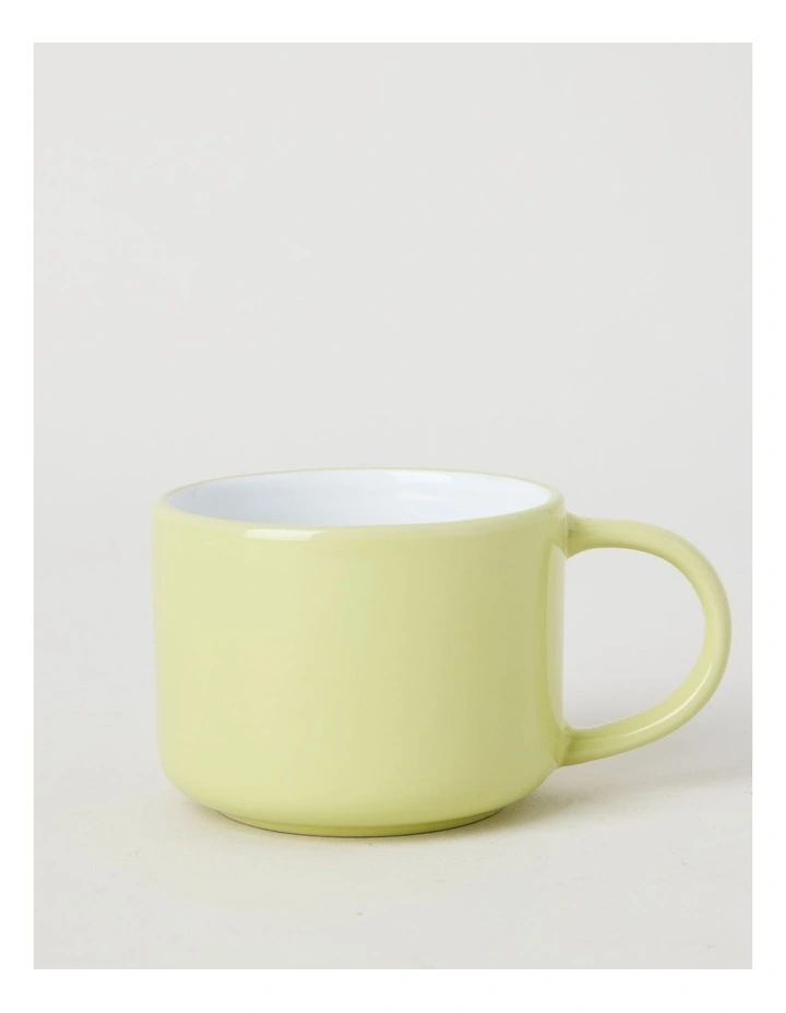 Two Tone Set of 4 Mugs in Yellow image 3