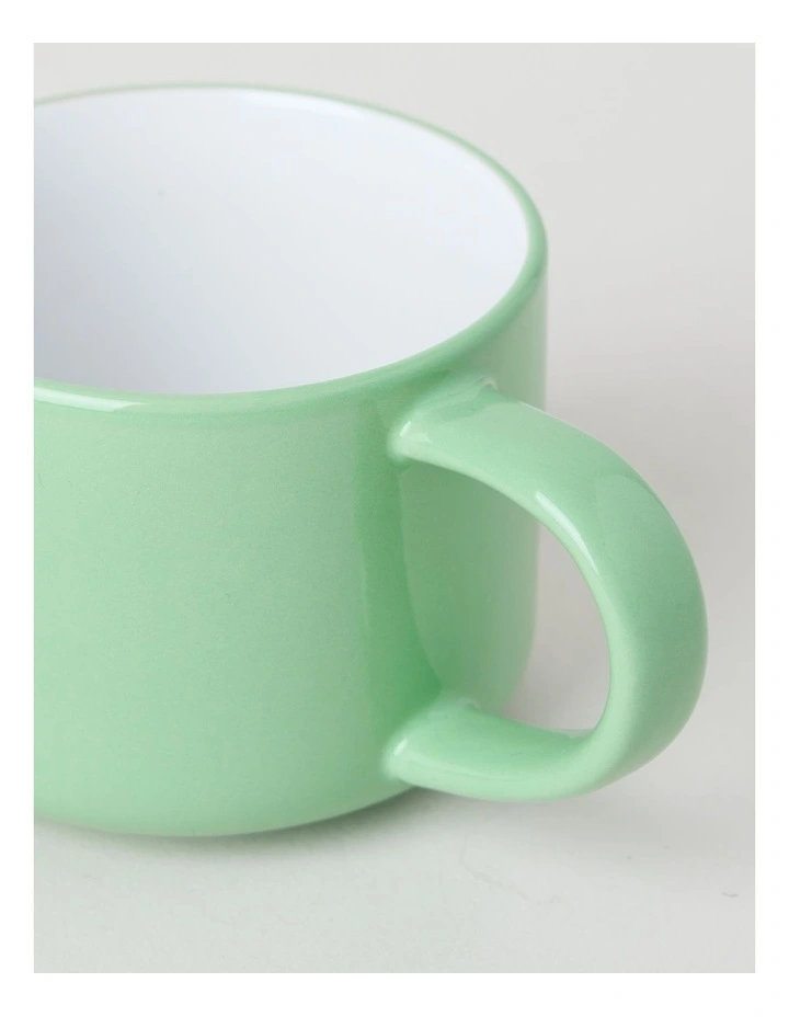 Two Tone Set of 4 Mugs in Green image 4