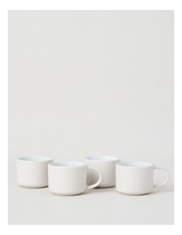 Two Tone Set of 4 Mugs in Cloud image 2