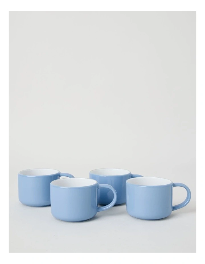 Two Tone Set of 4 Mugs in Blue image 1
