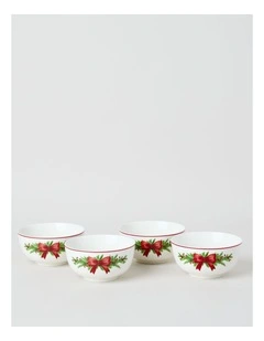 Christmas Wreath Bowl Set of 4